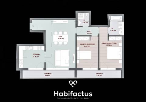 Apartamento T2 em Viseu