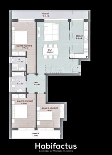 Apartamento T3 Duplex em Viseu