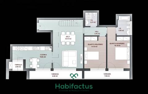 Apartamento T2 Duplex em Viseu