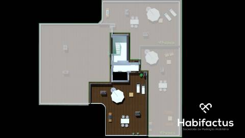 Apartamento T4 com terraço no último piso para venda em Viseu.