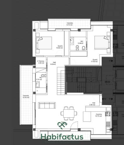 Apartamento T2 Duplex - Viseu