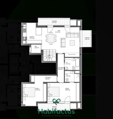 Apartamento T2 Duplex em Viseu