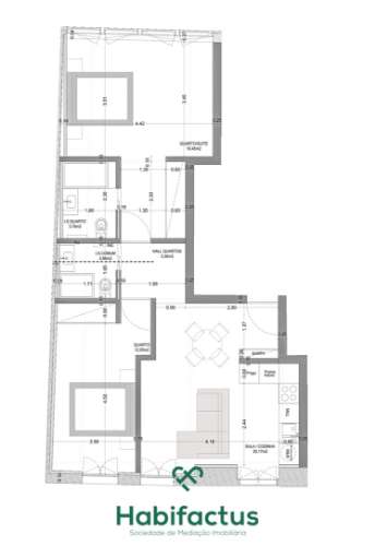 Apartamento T2 novo em Viseu