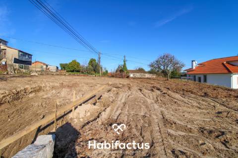 Dois lotes Urbanos, em Tondela, com projecto de duas moradias geminadas