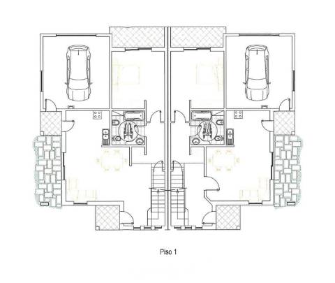Dois lotes Urbanos, em Tondela, com projecto de duas moradias geminadas