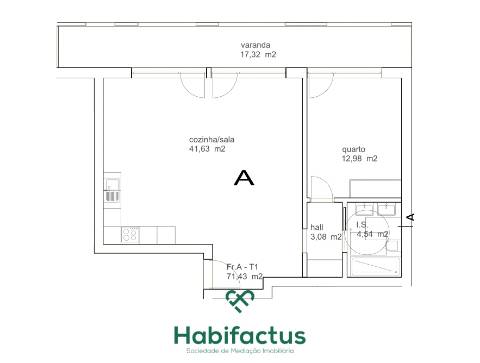 Apartamento T1 no coração de Tondela