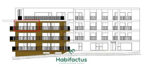 Apartamento T2 no centro de Tondela com vistas para a serra