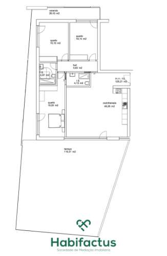 Apartamento T3 no centro de Tondela com vista para a Serra