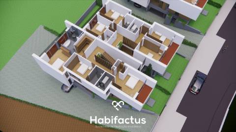 Moradia Geminada T5 com aquitectura contemporânea à Venda – Viseu