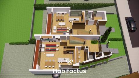 Moradia Geminada T4 com aquitectura contemporânea à Venda – Viseu