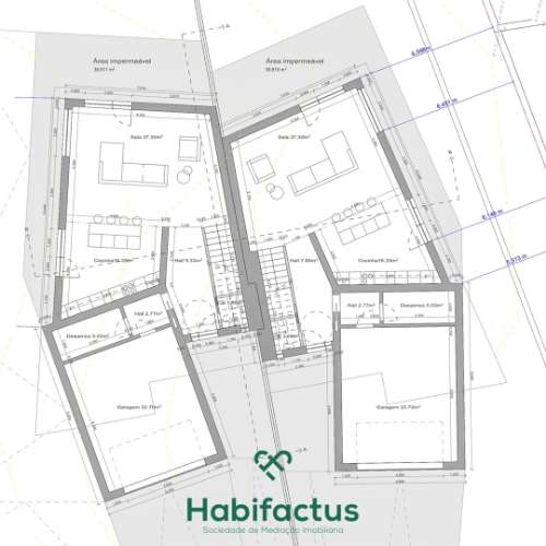 Moradia geminada T3 em construção, em Rebordinho  - Viseu