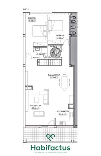 Apartamento T2 +1 a dois minutos do centro de Viseu