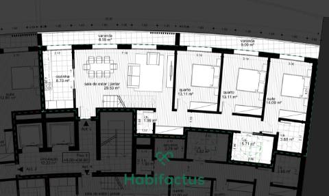 Apartamento T3 Duplex em construção - Viseu