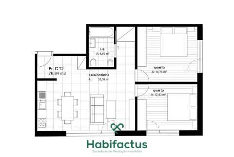 Apartamento T2 | Centro da Cidade