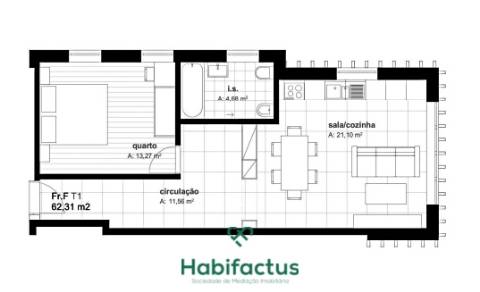 Apartamento T1 | Centro da Cidade