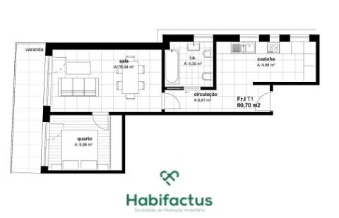 Apartamento T1 | Centro da Cidade