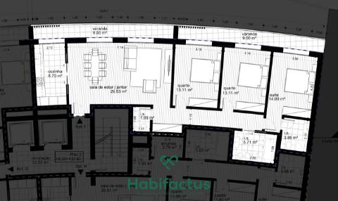 Apartamento T3 em construção - Viseu