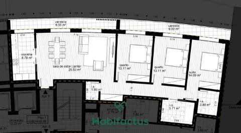 Apartamento T3 em construção - Viseu
