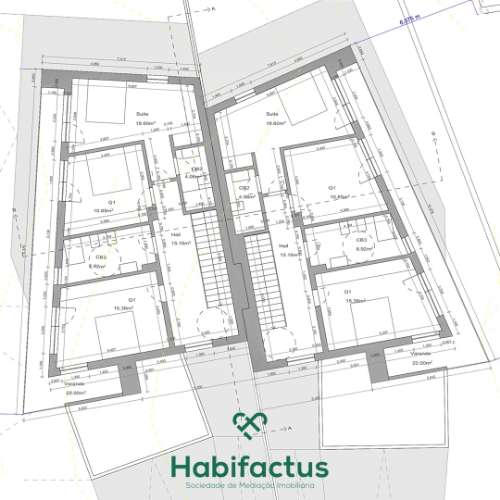 Moradia geminada T3 em construção, em Rebordinho  - Viseu