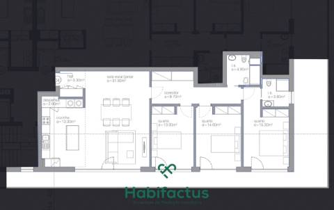 Apartamento T3 em construção no centro de Viseu