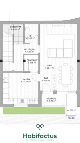 Moradia em banda T3 em construção junto ao Instituto Politécnico de Viseu