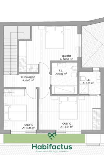 Moradia em banda T3 em construção junto ao Instituto Politécnico de Viseu