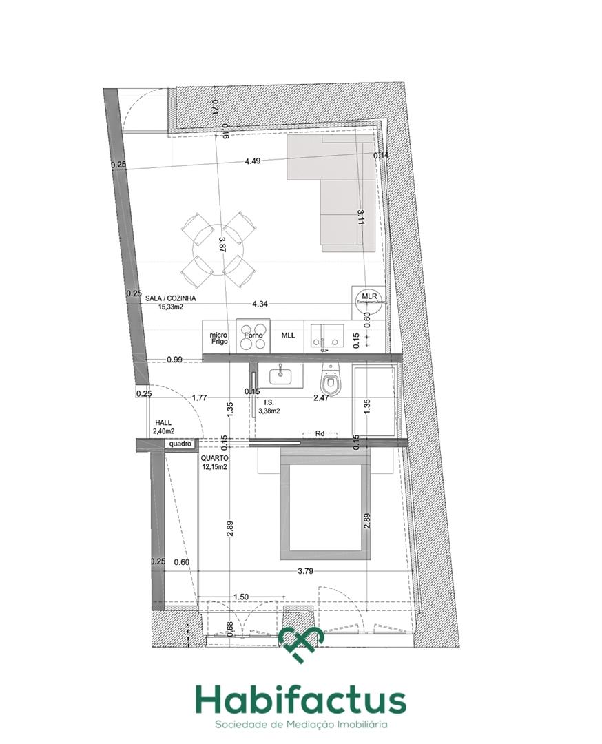 Apartamento T1 novo em Viseu