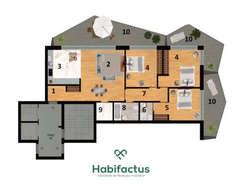 Apartamento T3 novo no centro de Viseu