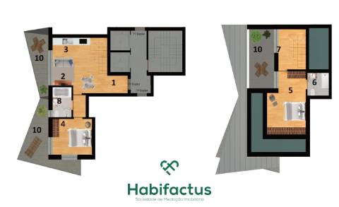 Apartamento T1 Duplex no centro de Viseu