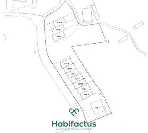 Lote para construção de moradia em banda em Rio de Loba