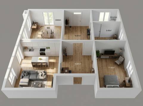 Moradia T3 - Totalmente Remodelado – Viseu