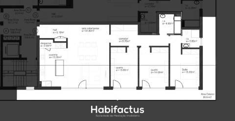 Apartamento T3 em construção no centro de Viseu