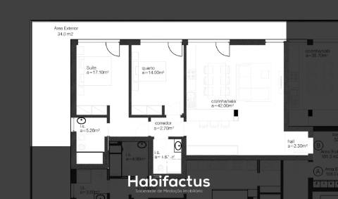 Apartamento T2 em construção no centro de Viseu
