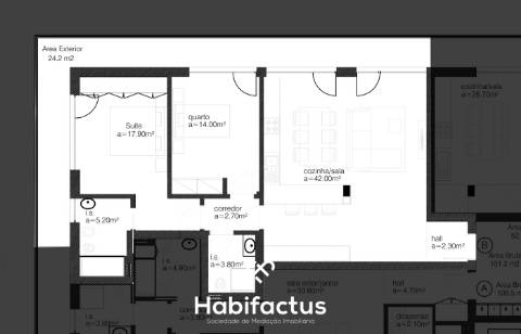 Apartamento T2 em construção no centro de Viseu