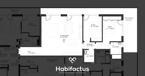 Apartamento T2 em construção no centro de Viseu