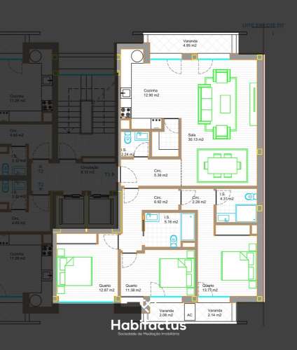 Apartamento T3 Novo em Viseu