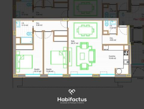 Apartamento T2 Novo em Viseu