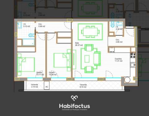 Apartamento T2 Novo em Viseu