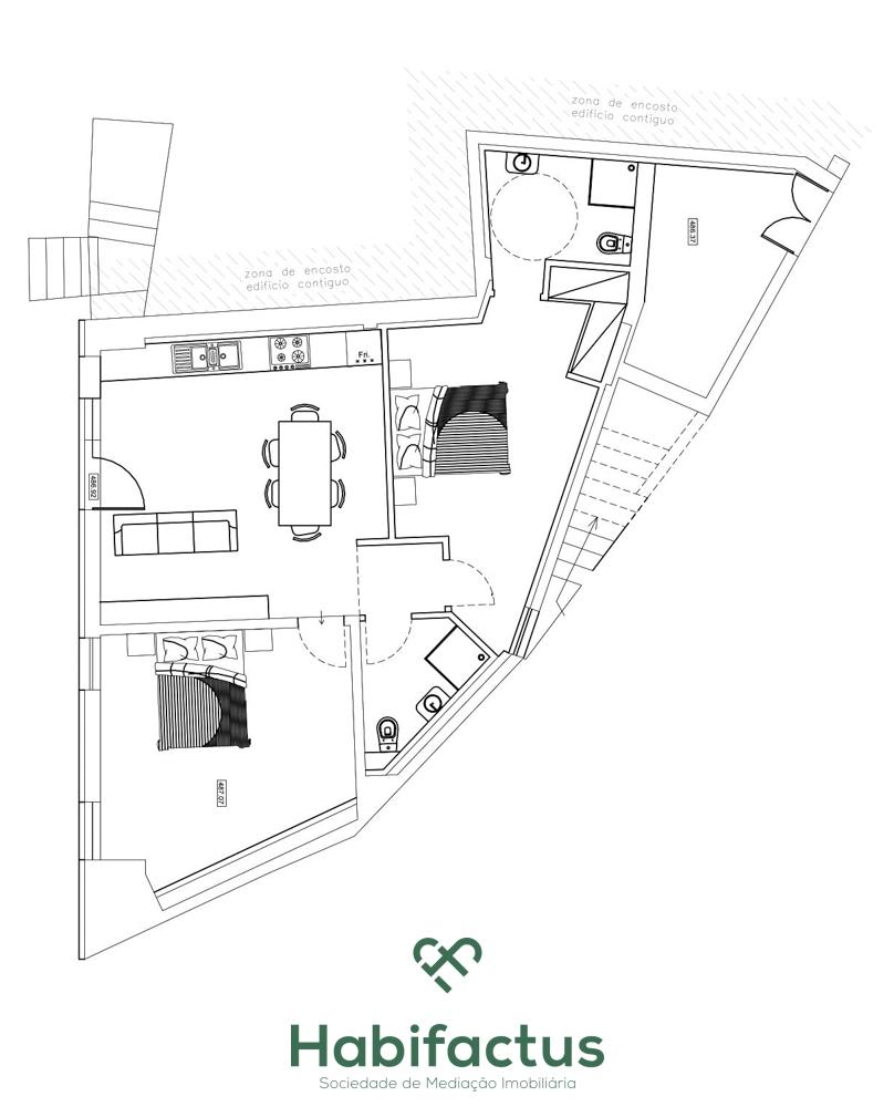 Apartamento T2 totalmente remodelado a apenas 12 minutos do centro de Viseu