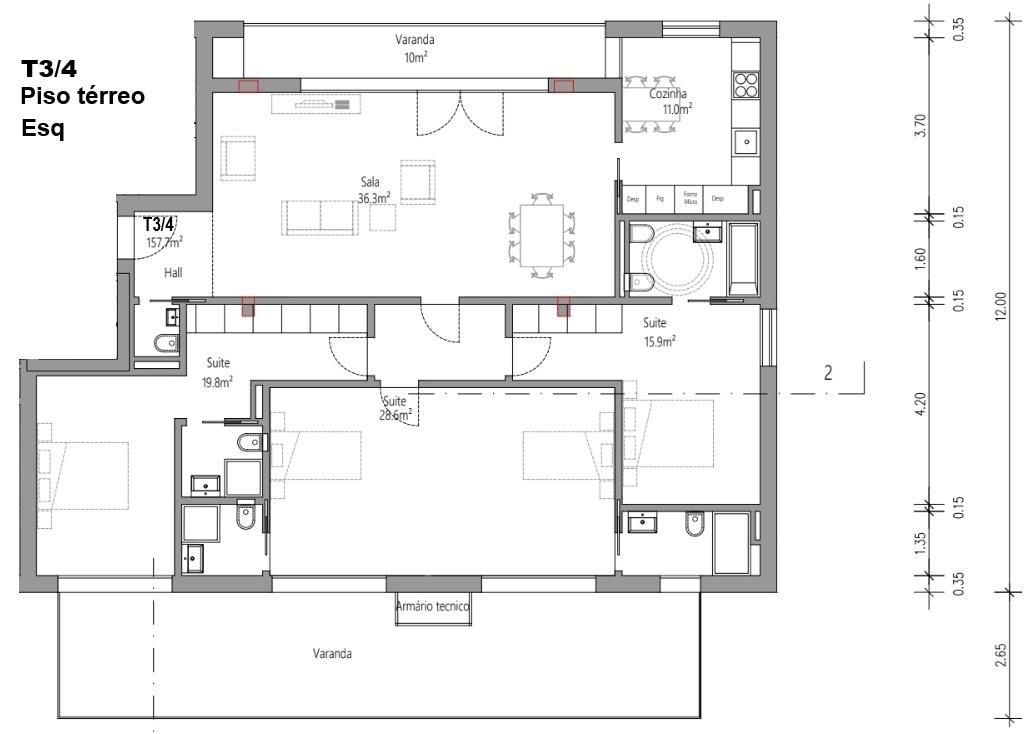 Apartamento T4 - Guarda Inglesa - Coimbra/Venda