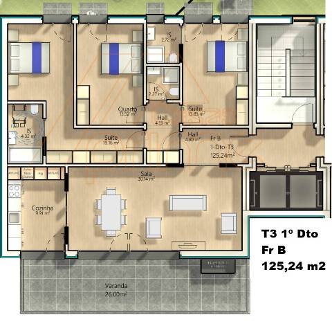Apartamento T3 - São Martinho do Bispo - Coimbra/Venda