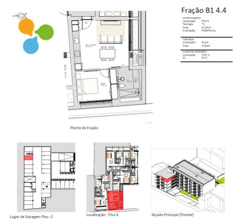 Apartamento T1 em Paranhos