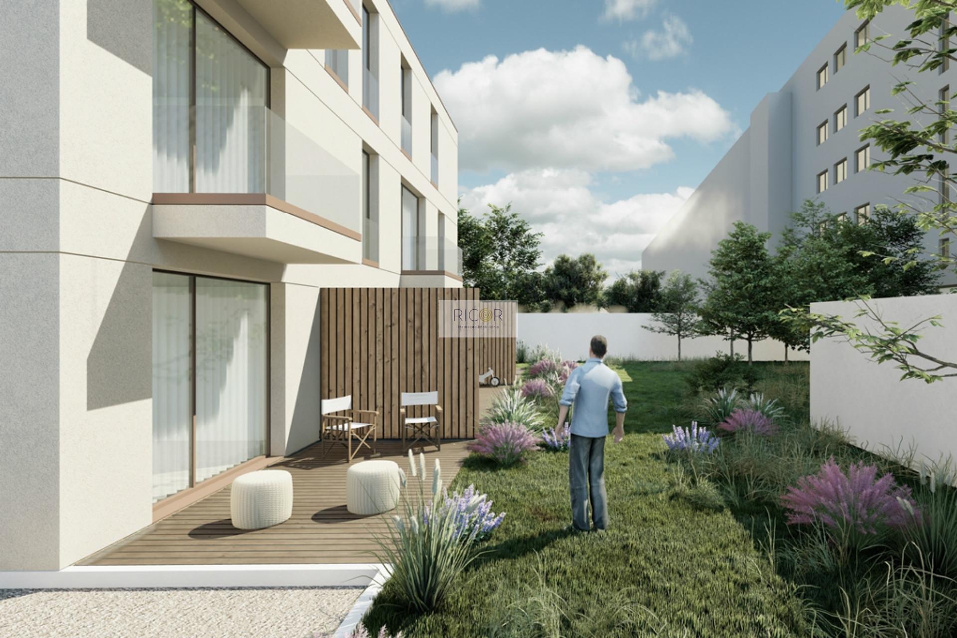 Apartamentos T1 com terraço em novo condomínio fechado, entre a praia e o centro de Matosinhos