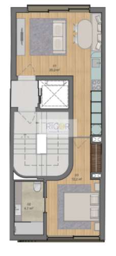 Apartamento T1 novo em Matosinhos sul a 600mts da praia e 50mts do Metro, pronto a habitar