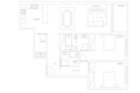 Apartamento T2 novo com varanda na Cidade da Maia