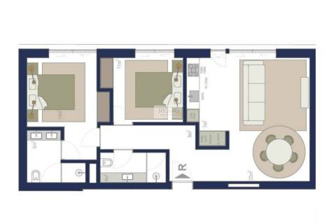 Apartamento T2 em construção em Matosinhos Sul