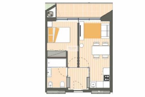 Apartamento T1 semi-novo, com varanda e garagem, ao Pólo Universitário