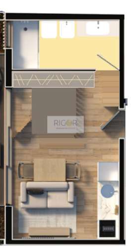 Apartamento T0 com terraço no centro de Matosinhos