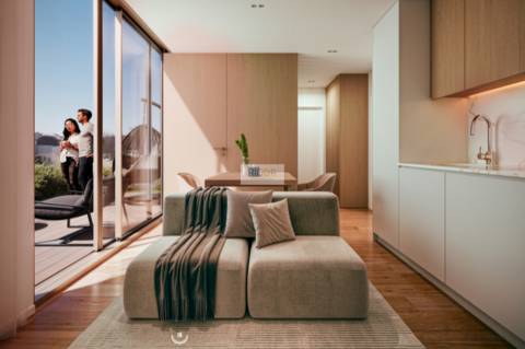 Apartamento T0 com terraço no centro de Matosinhos