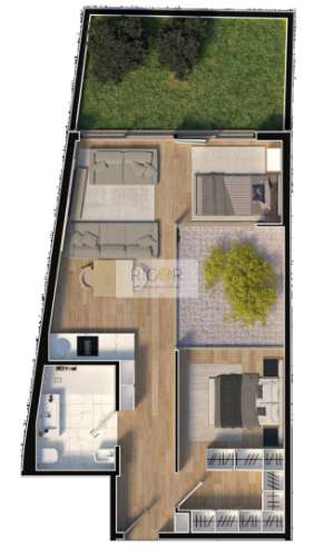 Apartamento T1+1 com terraço no centro de Matosinhos